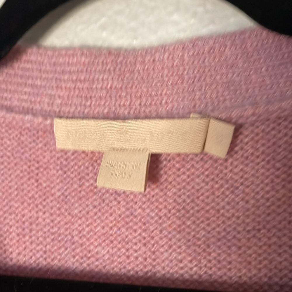 BROCK COLLECTION Belted V-neck Cashmere sweater Size XS  Pink - Picture 5 of 7
